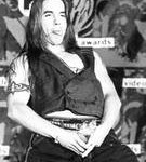 Anthony Kiedis black & white sticking out tongue