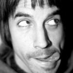 Anthony Kiedis black & white with a funny face