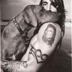 Anthony Kiedis with Buster the dog