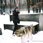 Photo taken by Blackie Dammett of Anthony Kiedis with wolf