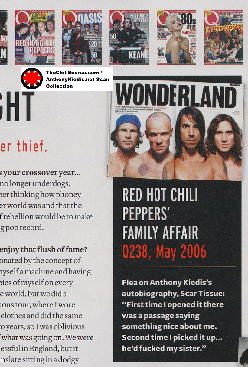 red hot chili peppers magazine interview