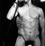 Anthony Kiedis black & white naked but for sock photo