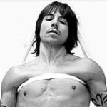 Anthony Kiedis black & white Scar Tissue cover of him topless wrapped in bandages