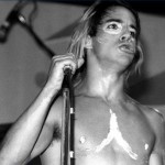 Anthony Kiedis black & white photo of him topless with body painting