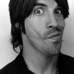 Anthony Kiedis black & white photo of his funny face