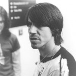 mean looking Anthony Kiedis black & white photo