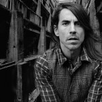 Anthony Kiedis in the slums black & white photo