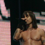 topless anthony kiedis live red background