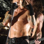 topless Anthony Kiedis Red Hot Chili Peppers live on stage
