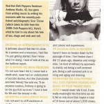 Magazine Article about Scar Tissue by Anthony Kiedis