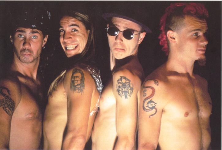 Assorted pictures of Anthony Kiedis with other members/all of the Red Hot C...