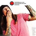 anthony kiedis pink t-shirt delta airline Los Angeles feature
